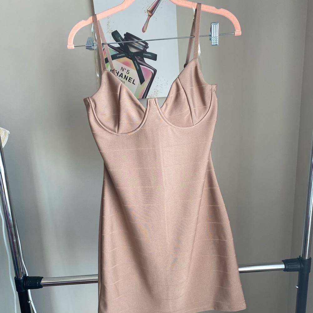 Playful bandage mini dress